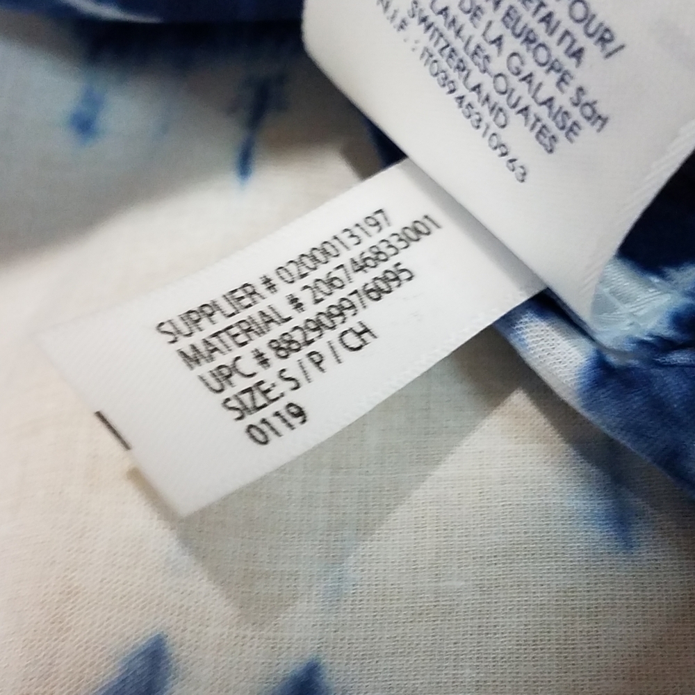 Chaps Tye Dye Button Down Shirt Size S - Picture 6 of 7
